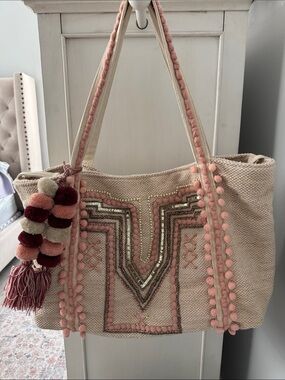 Embellished beach/shopping tote by  America and Beyond